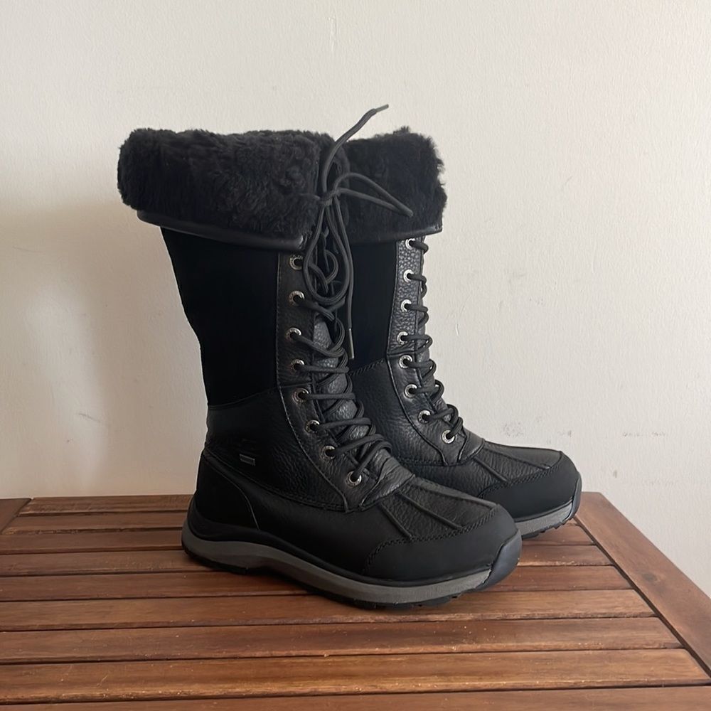 UGG Adirondack III Tall Boots Black USA Women Size 7/UK 5/EU38(MSRP$325)
